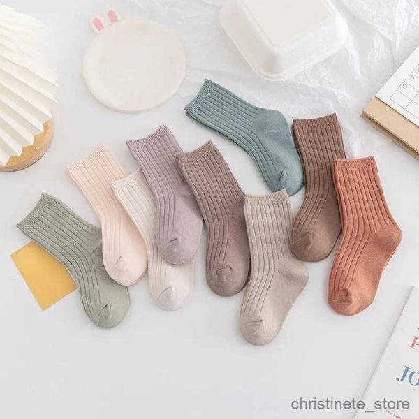 Çocuk SOCKS Yeni doğan kız bebek çorap bahar sonbahar pamuk pamuk çocuk Koreli çoraplar çocuk çocuk bacak daha sıcak düz renk bebek kıyafetleri aksesuarları