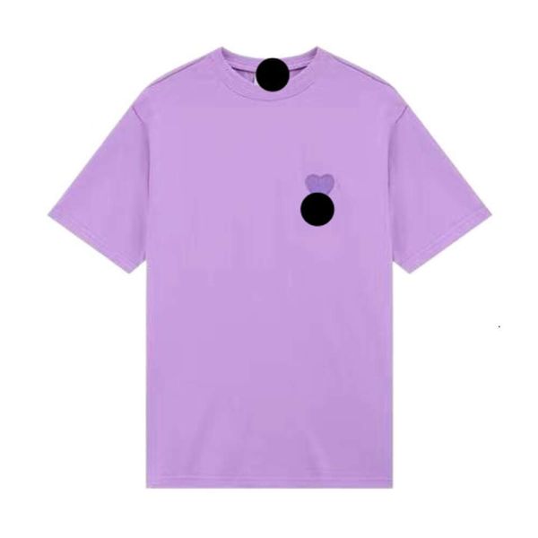Tasarımcı T Shirt En Kaliteli İlkbahar/Yaz Yeni İşlemeli Şeftali Kalp Aşk Kısa Kollu UNISEX Moda Marka Gevşek Çift Stil