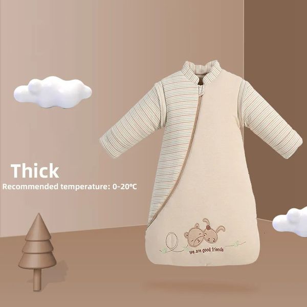 Sacos de dormir Bebê Saco de Dormir Inverno Berçário Cobertores de Algodão Nascido Bebê Crianças Criança Saco de Sono Engrossar Carrinho Quente Envoltório Cobertor 231204