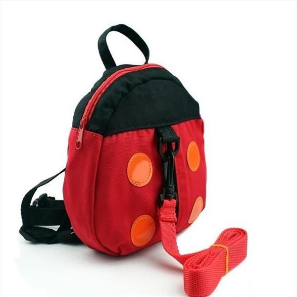 Рюкзак, милая переноска для прогулок, поясная сумка, сумки для поводков, детская безопасная обучающая сумка для прогулок, детская божья коровка295y