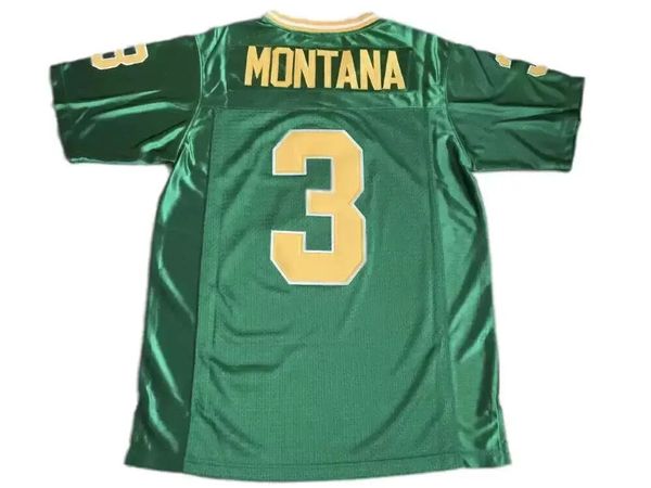 Diğer Spor Malzemeleri Erkek 3 Joe Montana Koleji Futbol Forması Notre Dame Fighting İrlanda Formaları 231204