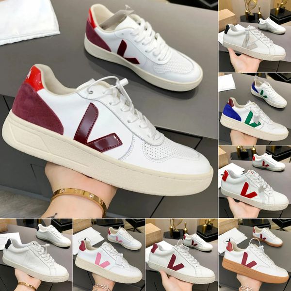 Scarpe firmate Donna Uomo Sneakers VA Scarpe da ginnastica in pelle Scarpe casual Cuciture Marrone Stringate Sneaker Fodera in pelle Suola in gomma Taglia 35-45