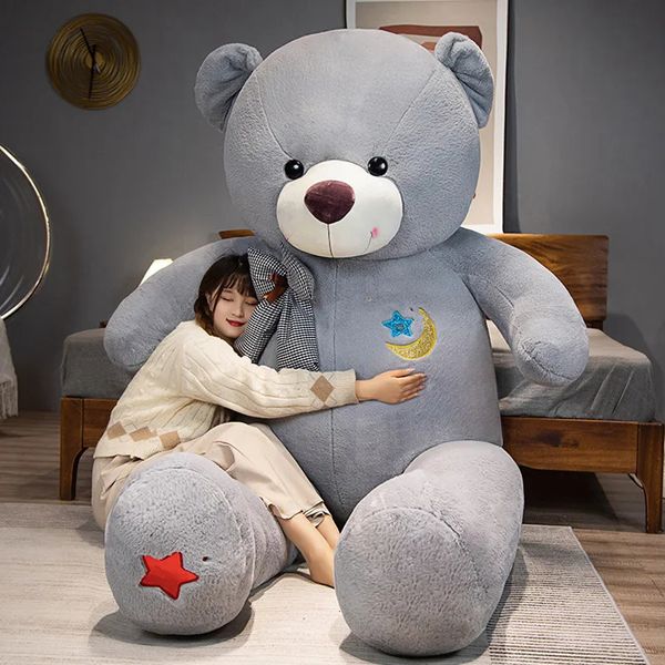 Plüschpuppen 60 100 cm großer Stern-Mond-Teddybär-Spielzeug, riesige Stofftiere, Geburtstag, Valentinstag, Geschenk, weiches Kissen, Grilfriend-Mädchen 231204