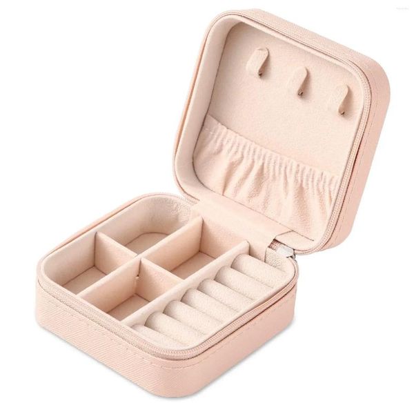 Aufbewahrungsboxen Mini Schmuck Reiseetui Tragbarer Schmuckhalter für Ringe Ohrringe Halskette Organizer Geschenke Mädchen Frauen.