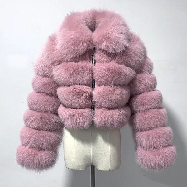 Pelliccia da donna spessa calda pelosa corta finta cappotti giacche da donna soffice top coat cerniera risvolto colletto dritto giacca invernale corta