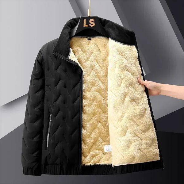 Herrenjacken Herren Frühlingsjacke Herbst Thermal Leichte gefütterte Fleecejacke Herrenmantel Umlegekragen Große Größe Oberbekleidung 8XL 5XL 231204