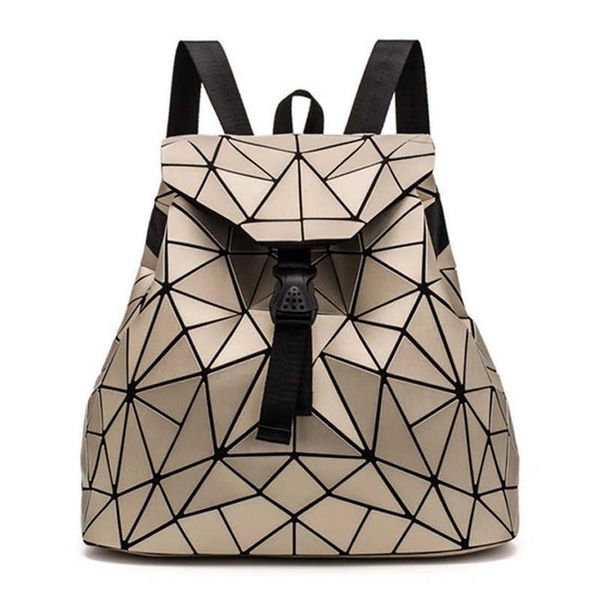 2020 yeni kadın hologram sırt çantası geometrik sırt çantaları kızlar kadınlar için omuz çantaları seyahat omuz çantaları tasarımcı lüks mochila mujer x052298u