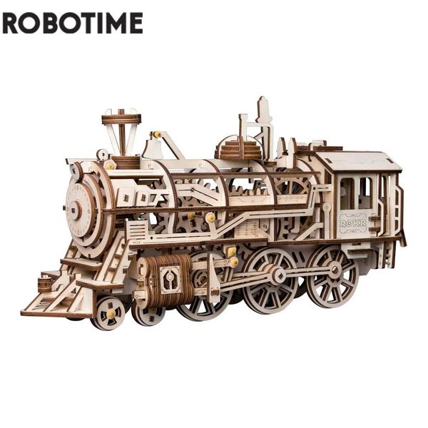 Diecast Model Robotime 4 Türler DIY Lazer Kesme 3D Mekanik Model Ahşap Model Yapı Taş Kitleri Montaj Oyuncak Hediyesi Çocuklar İçin Yetişkin 231204