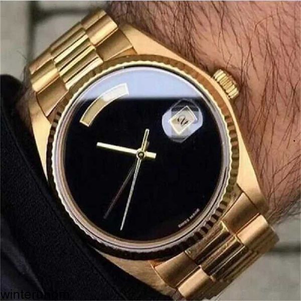 Roiex Watches Orologio da polso Day-Date Orologio Daydate 41 mm Numero romano Conchiglia in oro rosa 18 ct Quadrante color cioccolato Movimento meccanico automatico Vetro zaffiro HBXT