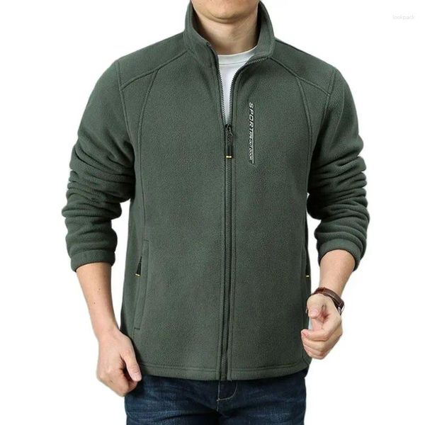 Männer Jacken Frühling Winter Fleece Jacke Männer Outdoor Windjacke Strickjacke Männlich Dicke Warme Mantel Kleidung 2023 College Harajuku