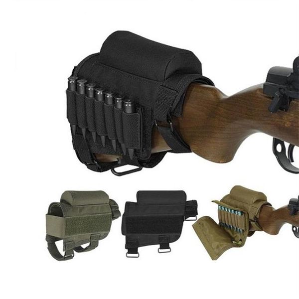 Coisas Sacos Caça Campo CS Multi-Propósito Cartuchos Táticos Saco Cheek Rest Rifle Stocks com estojo de transporte 7 Rounds259K