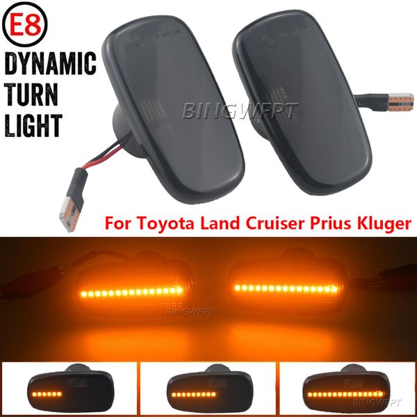 2 pçs led marcador lateral luz lâmpada de sinal volta para toyota land cruiser prius kluger desejo altezza coroa lexus is200/is300 ls430