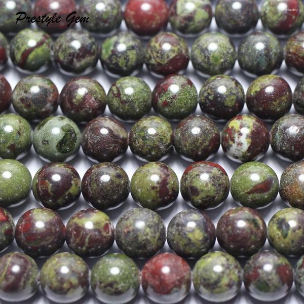 Pietre preziose sciolte Meihan Natural 8mm 10mm Dragon Blood Jasper Perle rotonde lisce per la creazione di gioielli Regalo di design