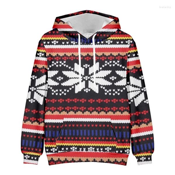 Erkek hoodies noel sweater xmas 3d grafik komik baskılı uzun kollu kazak bluz üstleri anime sweatshirts erkek giyim