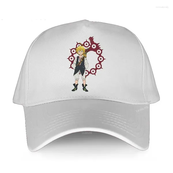 Bonés de bola boné de beisebol primavera verão sólido sunhat anime os sete pecados capitais nanatsu não taizai meliodas unisex adolescentes algodão snapback chapéu