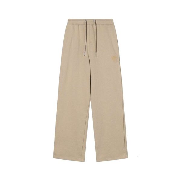 Pantaloni firmati Amis di alta qualità Ricami d'amore Pantaloni casual da guardia dritti Pantaloni da coppia Pantaloni larghi Casual Stesso marchio di moda per uomini e donne