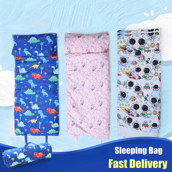 Sacos de dormir Crianças Dos Desenhos Animados Sacos de Dormir Crianças Algodão Animal Sleepsacks Meninos Meninas Anti-Kick Quente Saco de Sono Cobertor Brinquedo de Pelúcia 231204