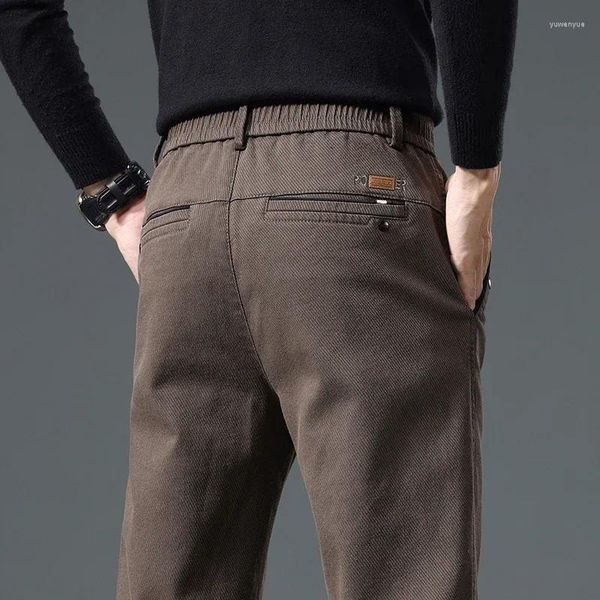 Männer Hosen Koreanische Version Mode 2023 Herbst Klassische Kausalen Männer Baumwolle Elastische Taille Business Slim Fit Dicke Hose Männlich