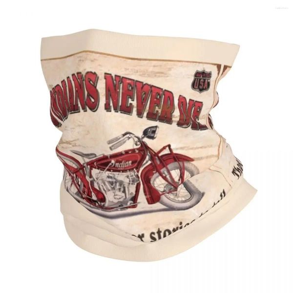 Schals Motorrad Motor Old Indians Never Die 1 Bandana Halsmanschette Bedruckter Gesichtsschal Warm Radfahren Laufen Unisex Erwachsene Waschbar