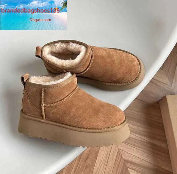 Pantofole Tazz da donna Australia Piattaforma Winte Snow Boot Tasman Slipper Shoes Stivaletti firmati Castagna Pelliccia calda Indoor Bootiesk australiano