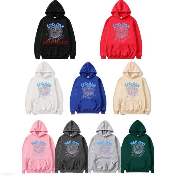 2023 Designer Sp5der Hoodie Mode Männer Web Frauen Lose Mantel Pullover Sweatshirts Spinne 555 Drucken Mit Kapuze für QG02