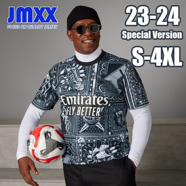 JMXX 23-24 ARSENAOL ARS Özel Futbol Formaları Ian Wright CO Markalı Stiller Erkek Üniformaları Jersey Man Futbol Gömlek 2023 2024 Fan Versiyonu