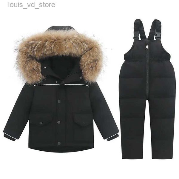 Set di abbigliamento -30 NOVITÀ Abbigliamento per bambine per bambini Set vestiti per bambini tuta da sci per bambini piumino Tuta per ragazzi tuta da neve parka soprabito Cappotto T231204