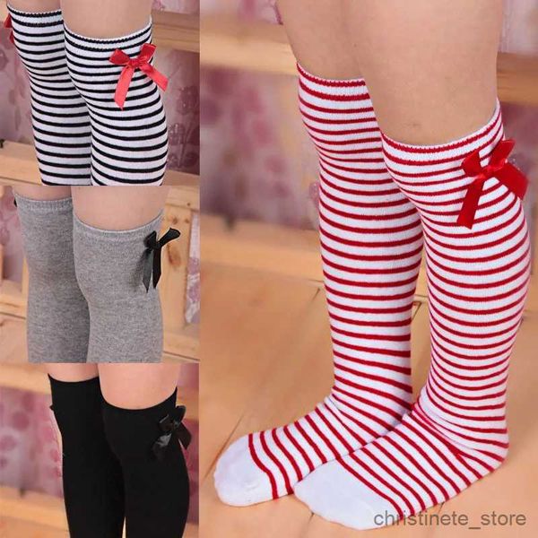 Kinder Socken Mädchen Socken Mode Lässig Baumwolle Kniehohe Socken Mädchen Baby Kinder Prinzessin Lange Knie Socke Gestreiften Schule Sport socken