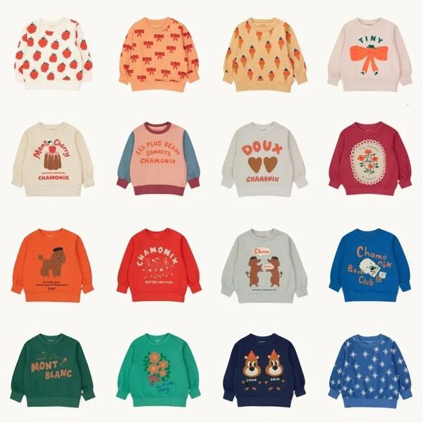 Kleidung Sets TC 2023 Herbst Winter Kinder Fleece Sweatshirt Schöne Cartoon Druck Kinder Jungen Mädchen Pullover Mode Kleinkind Baby Kleidung 231204