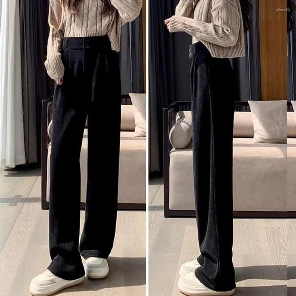 Damenhosen Frauen breites Bein Büro tragen gerade Vintage hohe Damenhosen Baggy Korean 2023 Frühling/Sommer/Herbst weiblich