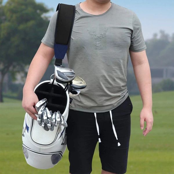Golftaschen Golftaschengurte Rucksackgurte Golftaschen-Einzelgurt Ersatz Verstellbarer, dick gepolsterter Taschengurt Einfache Installation 231204