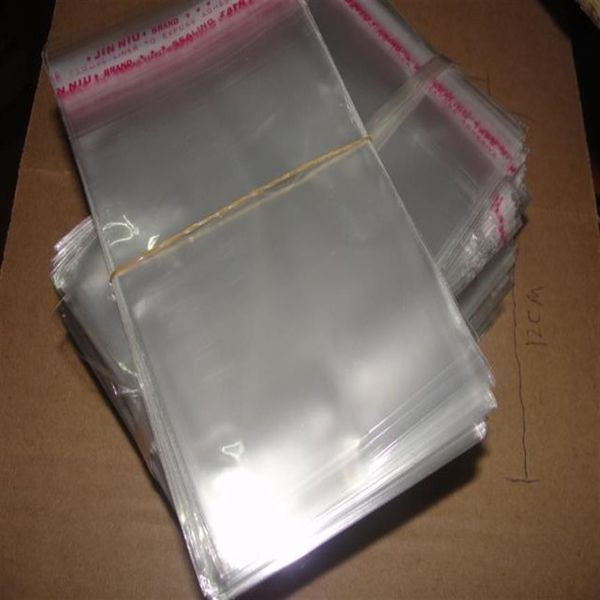 Direto da fábrica baixo saco adesivo transparente sacos de plástico pulseira sacos transparente opp saco de jóias 8x12cm 500 pçs lo246u