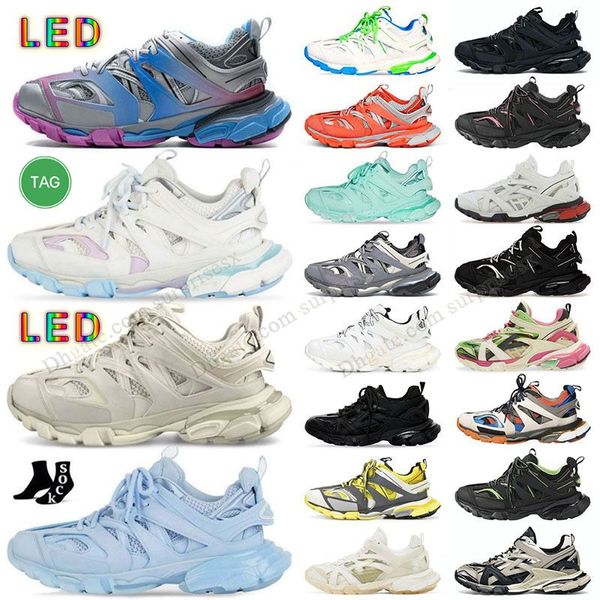 Track LED 3.0 Herren Damen Designer-Schuhe Tops Sneakers Luxus-Trainer Triple Black White Pink Blue Orange Purple Yellow Green Tess.S. Gomma Tracks beleuchteter Sportschuh