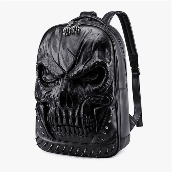 Novas sacolas de mochila em relevo em 3D para homens de originalidade de originalidade Man Bag Personalidade Lapto de laptop Cool Rock para adolescentes 278Z