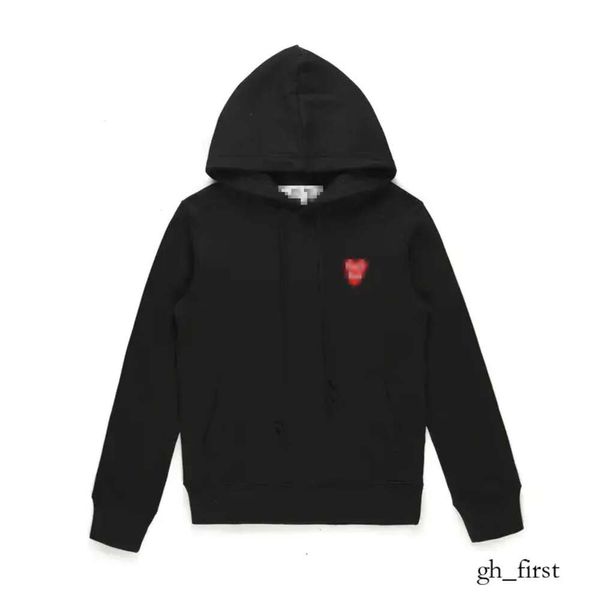 Comme De Garcon Hood Felpe con cappuccio da donna Play Jumpers Lettera Pullover Cuore rosso Commes Des Garcon Hood Nuovo stile Comme 317