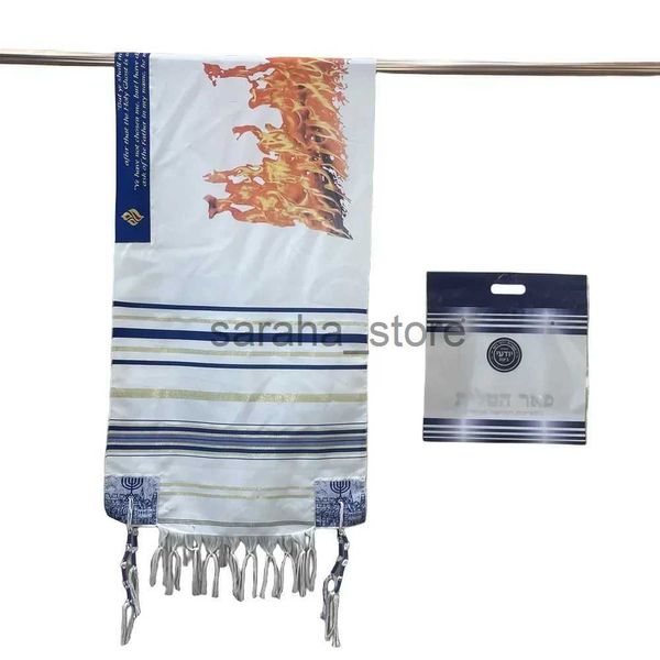 Lenços 2023 Presente requintado PackagPrayer Shawl Fire Picture PrayScarfs Wraps para Homens Mulheres Padre J231204