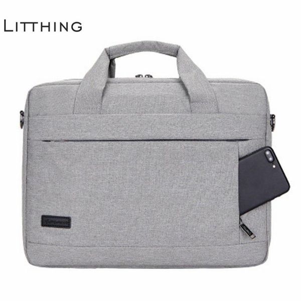 Litthing Bolsa para laptop de grande capacidade para homens e mulheres Pasta de viagem Bolsa para notebook para 14 15 polegadas Macbook Pro Pc J190721303C