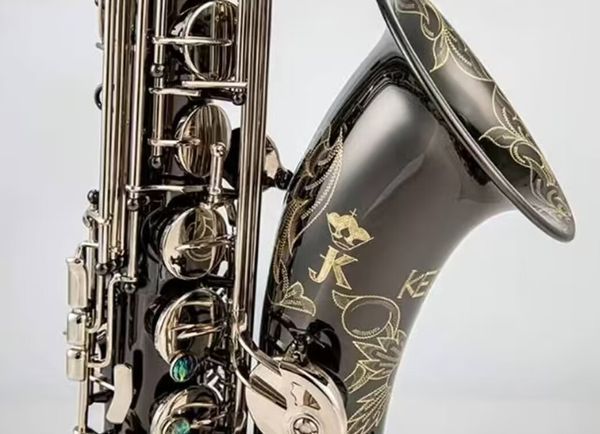 Top 95% copie Allemagne JK SX90R Keilwerth Saxophone Tenor Noir Nickel Tenor Sax Bouton Abalone Bel instrument de musique professionnel Avec embout Sax gratuit