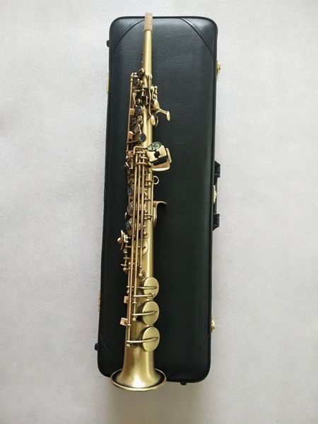 Novo saxofone soprano quente S-991 latão antigo b plana música acessórios de grau profissional aaa