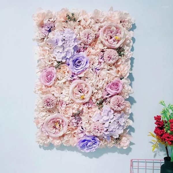 Dekorative Blumen, Hochzeitszubehör, Hintergrunddekoration, Rose, Pfingstrose, Stickerei, Kugel, Seidenblume, Kunststoffgitter, künstliche Wand