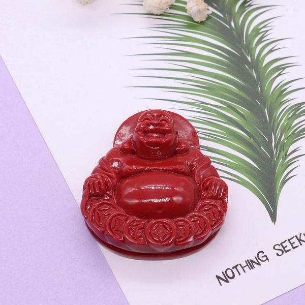 Collane con ciondolo Corallo artificiale Resina Pendenti rossi Lavoro manuale Amuleto Buddha Ciondoli per creazione di gioielli Bracciale donna uomo fai da te