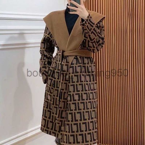 Tasarımcı Kadın Ceketler Trençküzü Uzun Stil Tasarımcıları Rüzgar Dergisi Moda Kapşonlu Kemer Slim Lady Kıyafet Ceketli Yün Katlar Eski Çiçek Patte