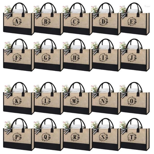 Borse contenitore Borsa tote in tela Borsa regalo nuova adatta per matrimonio Compleanno Vacanza al mare Donne Mamma Insegnanti T84E