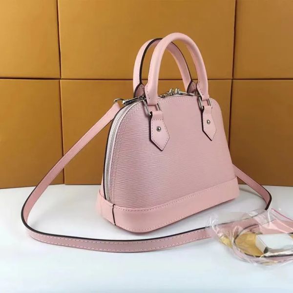 2023 designer de luxo rosa shell saco novo crossbody saco mulheres carta couro simples ondulação de água designer mensageiro saco de couro clássico bolsa