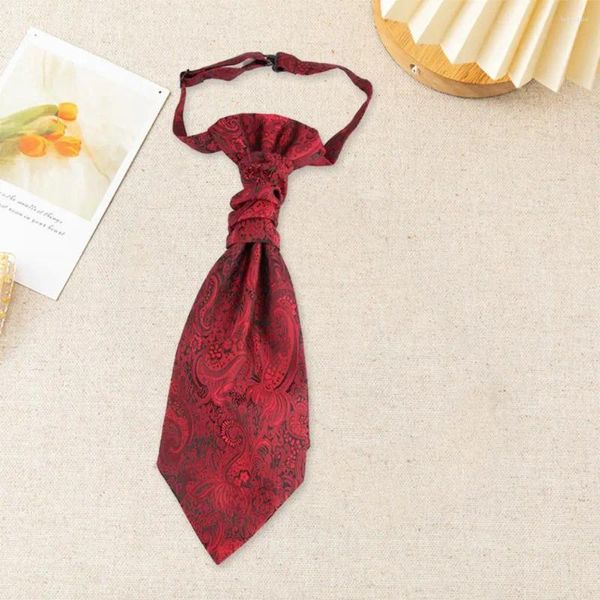 Papillon Cravatta a doppio strato Cravatta vintage in raso da uomo a doppio strato per abito formale stile business Gilet regolabile stampato