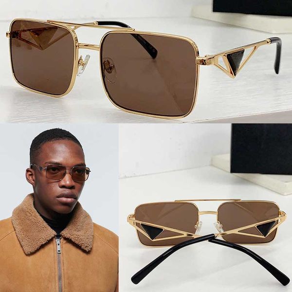 2024SS New Arrivals Aviador Óculos de Sol Moda Mens Designer Óculos de Sol Metal Frame Triângulo Metal Espelho Pernas Marca Womens Metal Óculos SPRA52S Top Quality