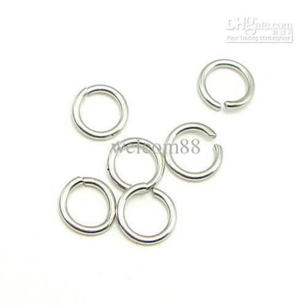 100 pz / lotto 925 sterling silver anello di salto aperto anelli spaccati accessorio per gioielli artigianali fai da te regalo W5008 270s
