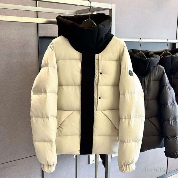 Herren down Parkas Menco Designerjacke Herren neuer Schwarzer Ritter mit Kapuze mit Kurzmantel Trendy Brandsüchten verdickt und lose trendige hochwertige Qualitäten