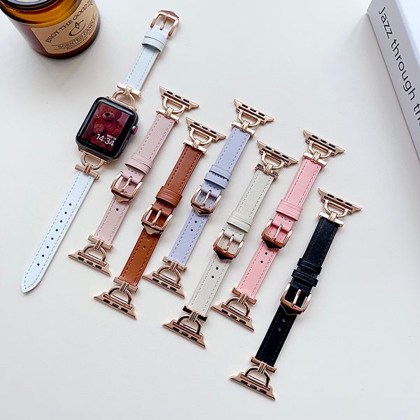 Designer PU Leather Watch Band Smart Straps para Apple Watch Band Ultra 38mm 42mm 44mm 45mm iwatch Band Série 8 9 4 5 6 7 Moda Homens Mulheres Pulseira