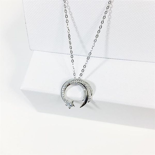 Collana con ciondolo stella lunare da giardino in argento sterling massiccio 925 con meteorite 2 85 grammi J190711225h